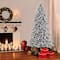6.5ft. Pre-Lit Flocked ‎Bennington Fir Artificial Christmas Tree, Clear Lights